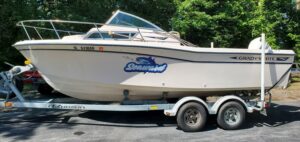 Boat Lettering Services - Sky Blue Graphics